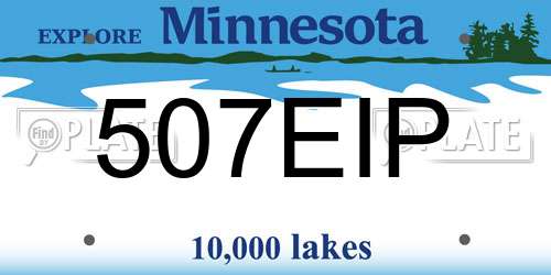 507EIP Minnesota License Plate