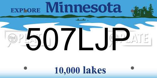 507LJP Minnesota License Plate