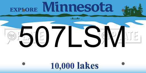 507LSM Minnesota License Plate