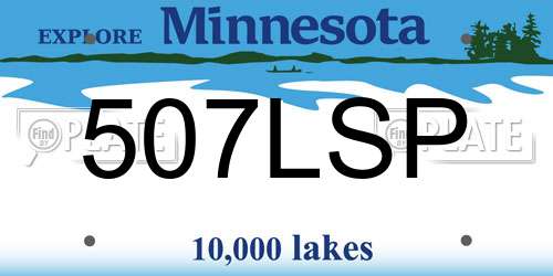 507LSP Minnesota License Plate