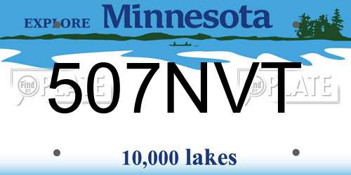 507NVT Minnesota License Plate
