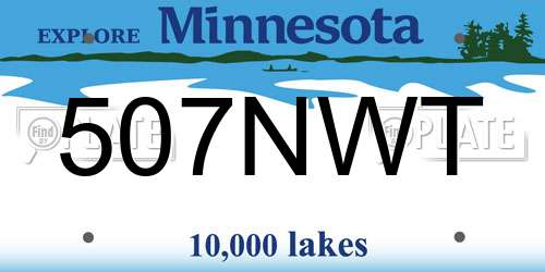 507NWT Minnesota License Plate