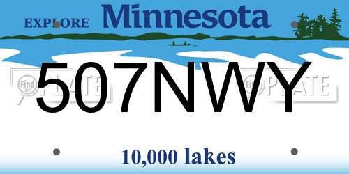 507NWY Minnesota License Plate