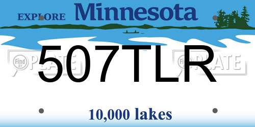 507TLR Minnesota License Plate