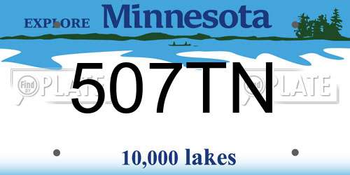 507TN Minnesota License Plate