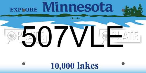 507VLE Minnesota License Plate