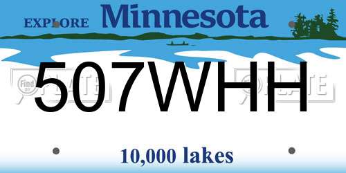 507WHH Minnesota License Plate