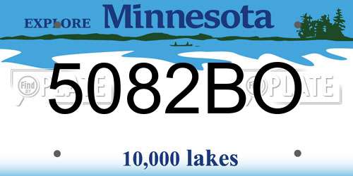5082BO Minnesota License Plate