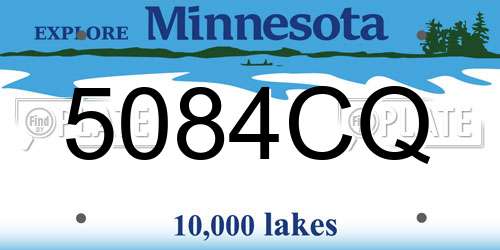 5084CQ Minnesota License Plate