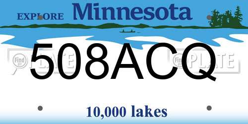 508ACQ Minnesota License Plate