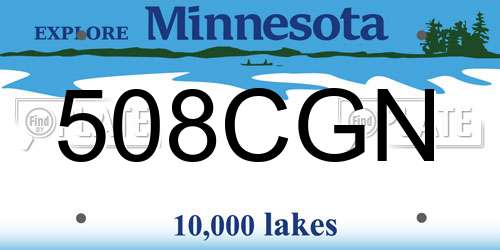 508CGN Minnesota License Plate