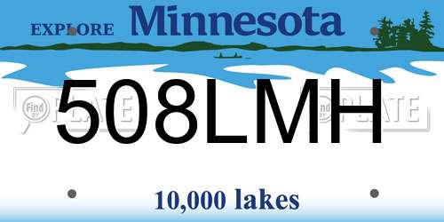 508LMH Minnesota License Plate