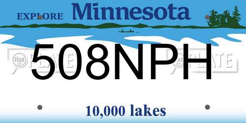 508NPH Minnesota License Plate