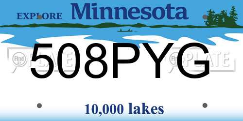 508PYG Minnesota License Plate