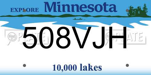 508VJH Minnesota License Plate