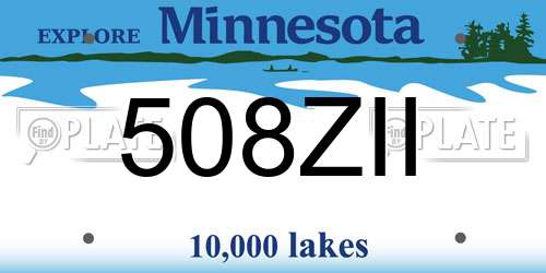 508ZII Minnesota License Plate