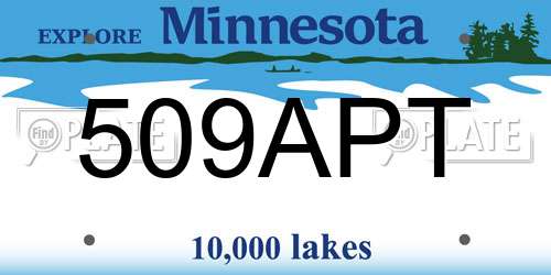 509APT Minnesota License Plate