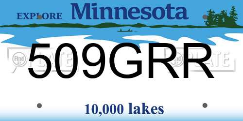 509GRR Minnesota License Plate