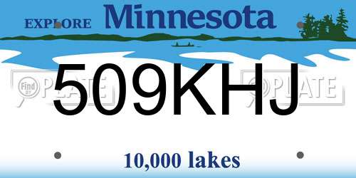 509KHJ Minnesota License Plate
