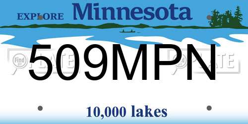 509MPN Minnesota License Plate