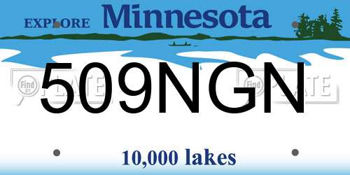 509NGN Minnesota License Plate