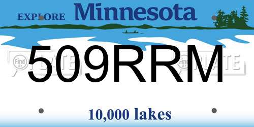 509RRM Minnesota License Plate