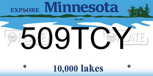 509TCY Minnesota License Plate