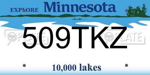 509TKZ Minnesota License Plate