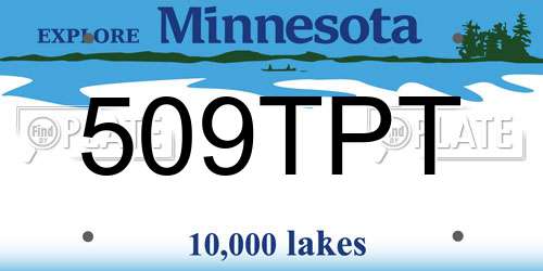 509TPT Minnesota License Plate