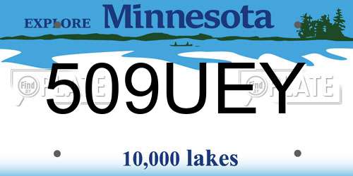 509UEY Minnesota License Plate