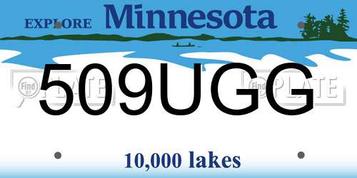 509UGG Minnesota License Plate
