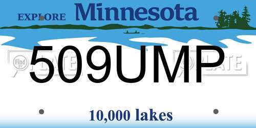 509UMP Minnesota License Plate