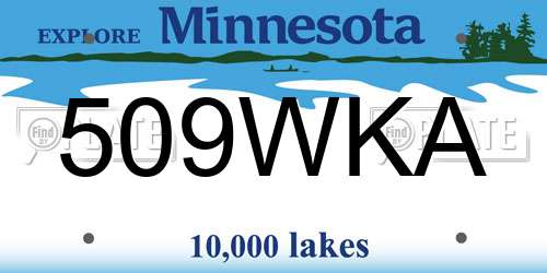 509WKA Minnesota License Plate