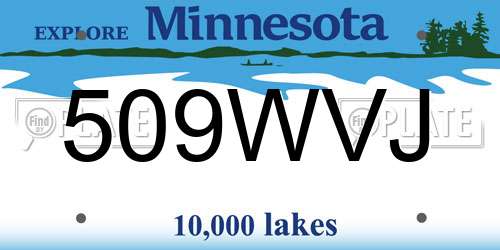 509WVJ Minnesota License Plate