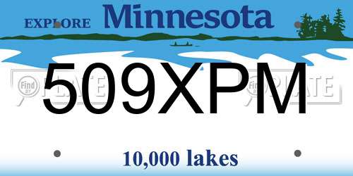 509XPM Minnesota License Plate