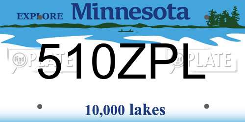 510ZPL Minnesota License Plate