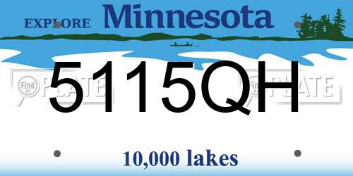 5115QH Minnesota License Plate