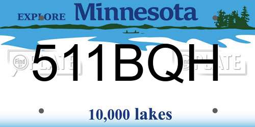 511BQH Minnesota License Plate