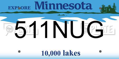 511NUG Minnesota License Plate