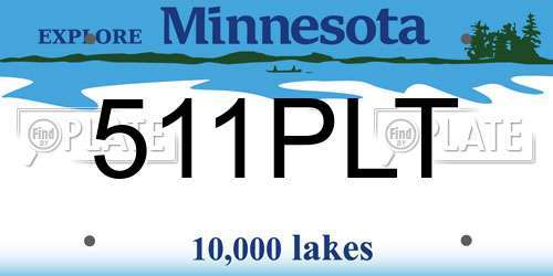 511PLT Minnesota License Plate