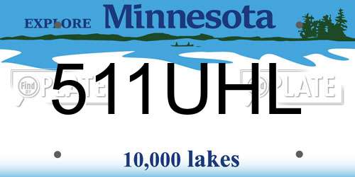 511UHL Minnesota License Plate