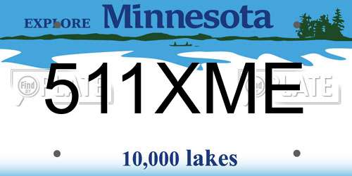 511XME Minnesota License Plate