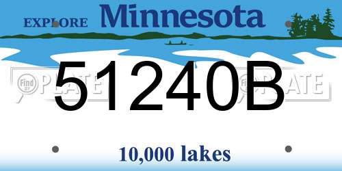 51240B Minnesota License Plate