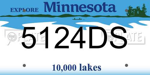 5124DS Minnesota License Plate
