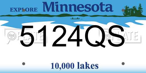 5124QS Minnesota License Plate