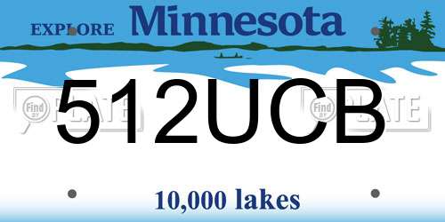 512UCB Minnesota License Plate