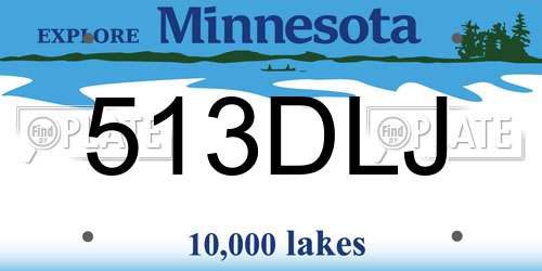 513DLJ Minnesota License Plate