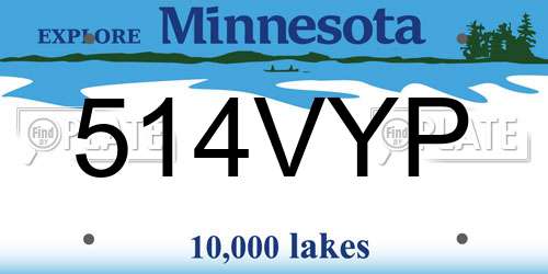 514VYP Minnesota License Plate