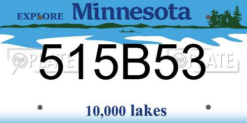 515B53 Minnesota License Plate
