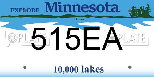 515EA Minnesota License Plate